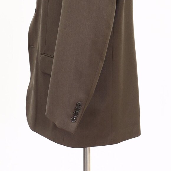 Albert Nipon 44R Brown Solid 3-Button Sport Coat Blazer Jacket B069 - Picture 6 of 11
